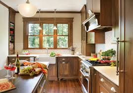 Whether you've got loads of extra room or are cooking in a small kitchen, you'll be inspired by these clever decorating ideas for above kitchen cabinets. 18 Kitchen With Dark Wood Cabinets Design Ideas Craftsman Kitchen Farmhouse Kitchen Decor Modern Farmhouse Kitchens