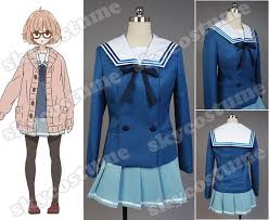 Beyond The Boundary Mirai Kuriyama Dress Suit Cosplay Costume From Beyond The Boundary Cosplay Costumes Anime Outfits Dress Suits