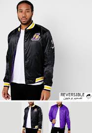 Los angeles lakers nike thermaflex spotlight pullover. Buy Nike Black Los Angeles Lakers Courtside Reversible Jacket For Men In Mena Worldwide Av3543 010