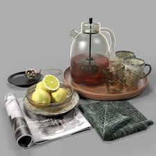 2675 Food And Drinks Sketchup Model Free Download Sketchup Model Tea Set Scandinavian Style