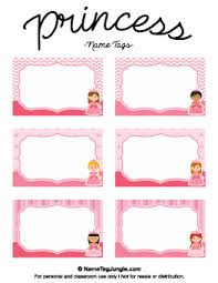Princess Name Tags Name Tag Templates Name Tags Princess Printables