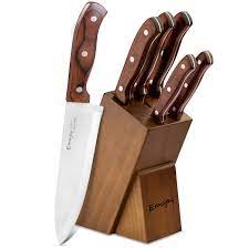 Undeniably an essential kitchen utensil, catch stock the best kitchen knives online with a vast range of popular brands such as classica, gourmet kitchen, scanpan, wiltshire and much more! Knife Set Emojoy Kitchen Knife Set Wooden Handle Knife Set With Block Stainless Steel Chef Knife Set With Pakkawood Handle 6 Pieces Block Sets Amazon Com Au