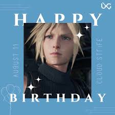 Happy Birthday Cloud Strife! As the protagonist of Final Fantasy VII, Cloud  is no doubt one of the franchise's most popular characters. What are your  favorite Cloud moments from the FF7 games?