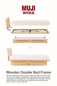muji wooden double bed frame wooden double bed frame bed frame wooden double bed