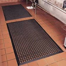 Nitrile textured rubber with drainage holes. Vip Topdek Senior Black Mat 3x5 Feet Industrial Fatigue Mats