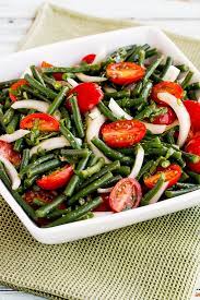 Green Bean Tomato Onion And Basil Summer Salad Summer Salads Green Beans Salad Recipes For Dinner