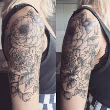 An Almost Half Sleeve Of Peonies Hydrangeas And Tulips We Will Be Adding More To M Tattoos For Women Flowers Half Sleeve Tattoo Tattoos For Women Half Sleeve