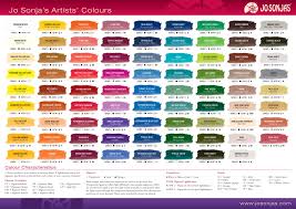 Chromas Jo Sonja Artists Colors Color Chart Paint Color