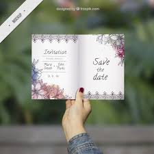 Download Ornamental Wedding Invitation Mockup With Watercolor Flowers For Free Convite De Casamento Melhores Convites De Casamento Modelos De Convite