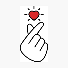 Unggah file anda dan transformasikan. Korean Heart Fingers Korean Love Sign Poster By Artalexdesign Redbubble