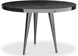 Cette Splendide Table Ronde De Couleur Noir Est Faite En Bois Laque De Haute Qualite Elle Dispose D Un Plateau Ro Design De Table Table Et Chaises Table Ronde
