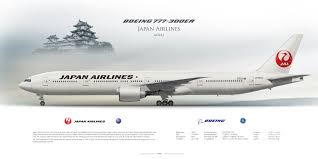 Boeing 777 300er Japan Airlines Aircraft Airline Logo Aviation Art Prints