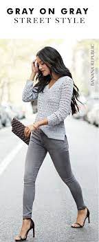 Women S Apparel Sweaters Banana Republic Grey Jeans Outfit Fashion Clothes For Women