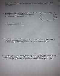 1 foot = 12 inches. 3 Find The Length Of A Side Of A Square That Has The Chegg Com