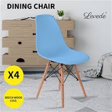 2 set retro dining side chairs room furniture black chrome metal contemporary. Buy Levede Dining Chairs Retro Replica Office Cafe Lounge Chair Ocean Blue X4 Grays Australia