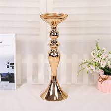 The candelabra is constructed of layers of rows with varying heights to give unique dimension to the piece. Gold Decorative Wedding Flower Decor Candle Holder Tall Vase Centerpiece Stands Buy At A Low Prices On Joom E Commerce Platform