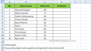 192 cinta logo templates cinta 192. Cara Membuat Grade Dan Deskripsi Nilai Di Microsoft Excel Modul Komputer