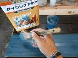 エイジング ブルー下塗り 看板 手作り エイジング塗装 リノベーション