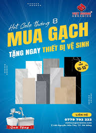 KHUYẾN MÃI THÁNG 8: MUA GẠCH - TẶNG THIẾT BỊ VỆ SINH