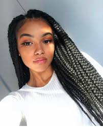 Black And Blue Box Braids On Light Skin Pinterest Kirralaa Curly Hair Styles Braided Hairdo Hair Styles