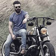 60 Awesome Beards For Men Masculine Facial Hair Ideas Biker Photoshoot Bike Photoshoot Motorcycle Men