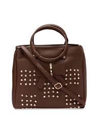 Buy borse lele Brown Embellished PU Swagger Handheld Bag