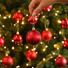 Are you searching for christmas pictures png images or vector? 12 X 6cm Red Assorted Finish Christmas Tree Baubles