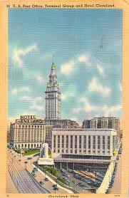 U S Post Office Cleveland Oh Art Deco Society American Cities Vintage Postcards