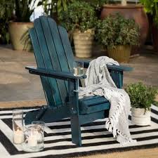 Wood Adirondack Patio Chair Navy Saracina Home Outdoor Furnishings Outdoor Retreat Patio Chairs