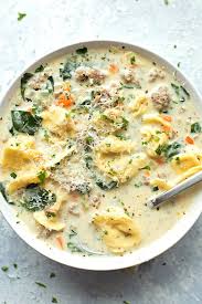 Creamy Sausage Tortellini Soup Video Life Made Simple Recipe Sausage Tortellini Soup Tortellini Recipes Sausage Tortellini