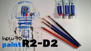 Star Wars How To Paint R2 D2 Beginner Kids Art Lesson Art Lessons For Kids Star Wars Painting Kids Painting Projects