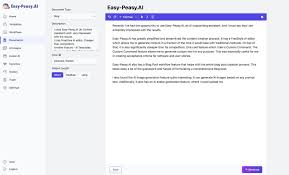 Screenshot of Easy Peasy AI