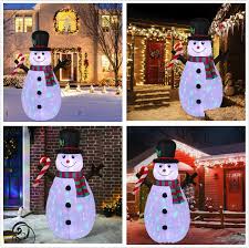Gemmy christmas holiday airblown inflatables for inflatable lawn and yard decorations to celebrate the holidays. Floor Price Soarrucy Christmas Inflatables 5ft Christmas Decorations Outdoor Inflatable Snowman Blow Up Christmas Decorations Built In Colorful Lights With Tethers Stakes For Outdoor Yard Garden Lawn Discount Store 51 79 51 52