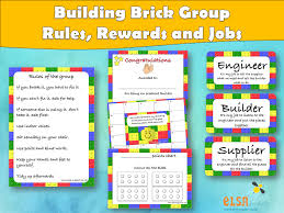 Elsa Support Building Brick Rules Rewards And Jobs Social Skills Autism