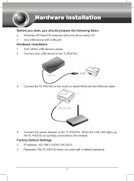 Tp Link Tl Ps310u V2 Quick Installation Guide