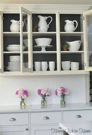 A Color Boost For Cheap Painting Inside Your Kitchen Cabinets Painting Kitchen Cabinets Painted Kitchen Cabinets Colors Glass Kitchen Cabinets