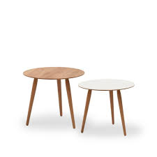 Comprised of maple plywood with white plastic laminate on upper side and black plastic edge trim, powder coated steel frame, rubber/foam bumpers, and locking casters. Bruunmunch Play Round Coffee Tables Palette Parlor Modern Design