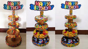 Diy 1 Layer Round Candy Cake Youtube