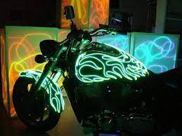 Christmas Lights For Your Motorcycle El Wire Christmas Lights Motorcycle Fender