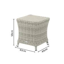 Doors and drawers provide storage for games and remotes. Bramblecrest Monterey Lounger Ceramic Top Coffee Table