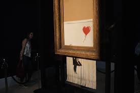 Banksy print index (bpi), based on >2000 auction transactions. Partial Shredding Of Banksy S Girl With Balloon Art At London Auction Was A Malfunction