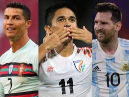 His goal per match average is 0.63 and this is better than cristiano ronaldo and lionel messi. Sunil Chhetri Lionel Messi Cristiano Ronaldo Indian Football Captain Active International Goalscorers Fifa World Cup Football News