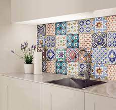 The tile stickers provide a modern look with classic. Moroccan Tile Decal Backsplash Tile Stickers Bathroom Decal Etsy Splashback Tiles Tile Decals Bathroom Decals