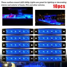 10pcs Marine Boat Led Lamp Cabin Deck Courtesy Light Stern Transom Lights Blue Walmart Com Walmart Com