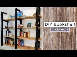 diy industrial bookshelf enetri ikea hack applying contact paper on laminate shelves youtube in 2021 diy industrial bookshelf bookshelves diy ikea hack