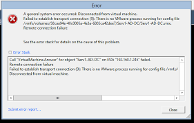 One Of The Vmware Esxi Machines Is Not Working Stack Overflow