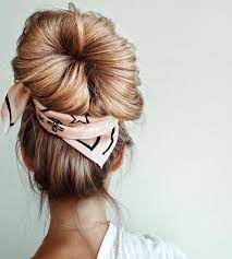 Perfect Bun Top Knot Messy Boho Blonde Hair Styles Long Hair Styles Hair