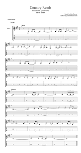 John Denver Country Roads Guitar Tabs Instrumental Guitar Tab Easy Pdf Guitar Sheet Music Guitar Pro Tab Guitar How To Memorize Things Playing Guitar