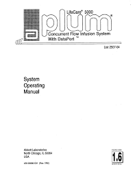 Abbott Plum 5000 Operation Manual Manualzz Com