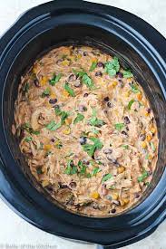 You can shred the chicken at this point. Crockpot Cream Cheese Chicken Chili Belle Of The Kitchen